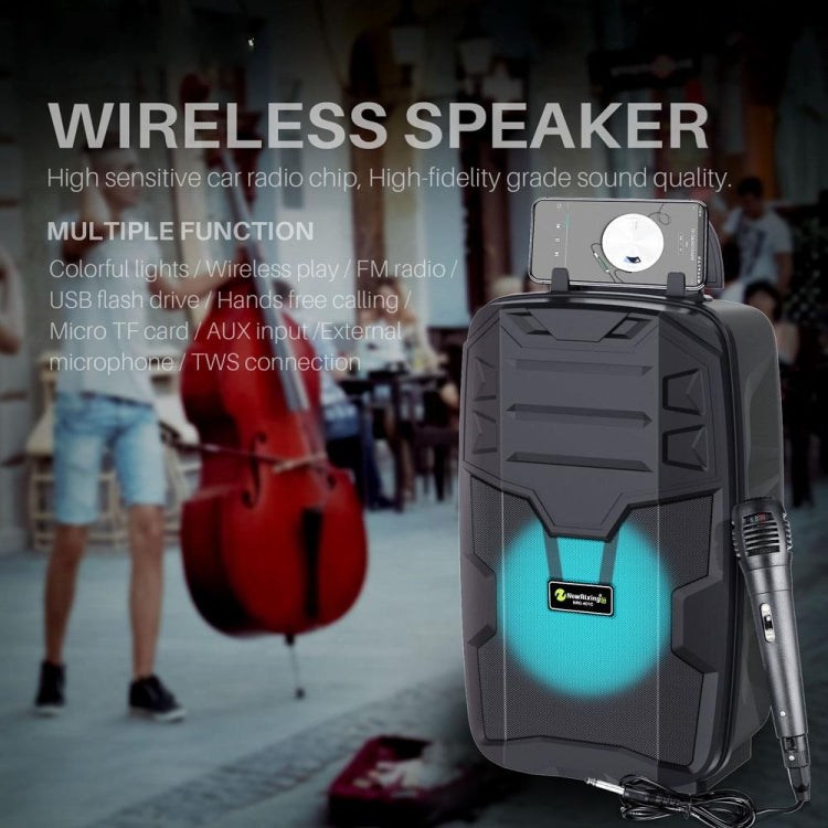 NewRixing NRG401C Outdoor Portable Karaoke Wireless Speaker High-Power Audio Amplifier No Mic(Blue) - Desktop Speaker by NewRixing | Online Shopping South Africa | PMC TechLife | Buy Now Pay Later Mobicred