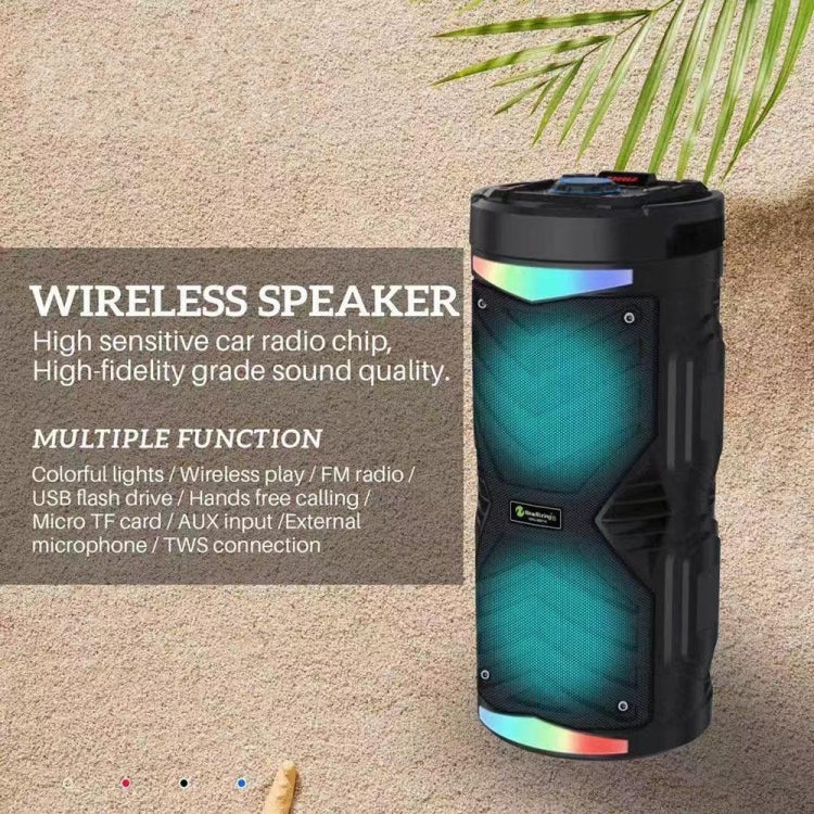 NewRixing NRG6601A Outdoor Portable Karaoke Wireless Speaker 20W Audio Amplifier With Mic(B) - Desktop Speaker by NewRixing | Online Shopping South Africa | PMC TechLife | Buy Now Pay Later Mobicred