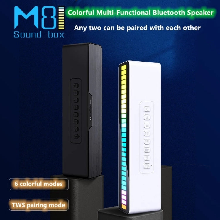 Duosi M8 LED Pickup Rhythm Ambient Light Multi-function TWS Bluetooth Speaker Bar(Black) - free shipping - PMC TechLife - Order now!
