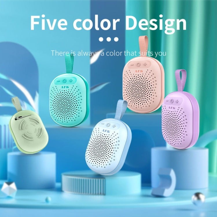 AEC BT513 RGB Light Waterproof Portable Bluetooth Speaker Support FM / TF Card(Peacock Blue) - Mini Speaker by AEC | Online Shopping South Africa | PMC TechLife | Buy Now Pay Later Mobicred
