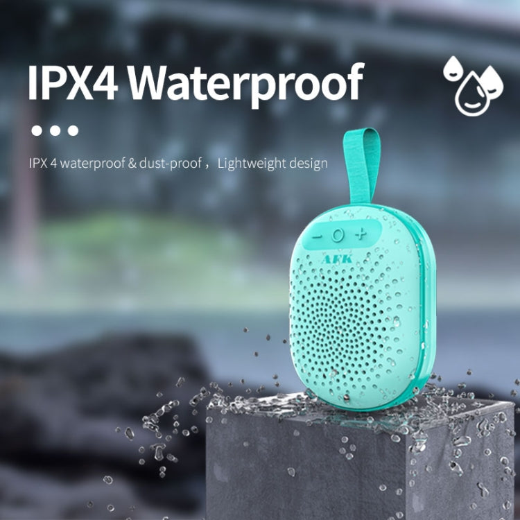 AEC BT513 RGB Light Waterproof Portable Bluetooth Speaker Support FM / TF Card(Light Green) - Mini Speaker by AEC | Online Shopping South Africa | PMC TechLife