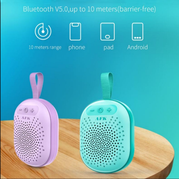 AEC BT513 RGB Light Waterproof Portable Bluetooth Speaker Support FM / TF Card(Purple) - Mini Speaker by AEC | Online Shopping South Africa | PMC TechLife | Buy Now Pay Later Mobicred