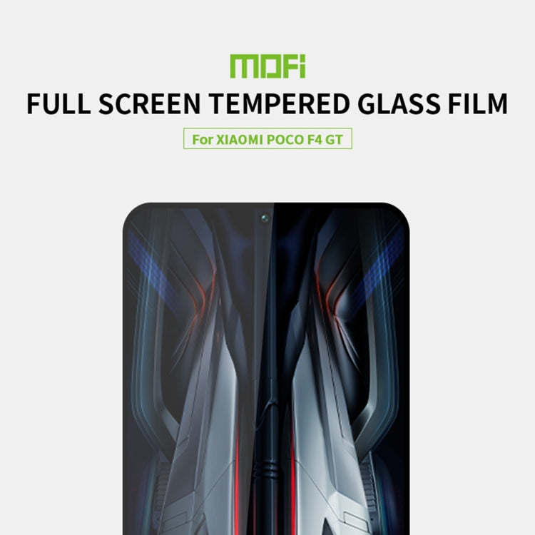 For Xiaomi Poco F4 GT MOFI 9H 2.5D Full Screen Tempered Glass Film(Black) -  by MOFI | Online Shopping South Africa | PMC TechLife | Buy Now Pay Later Mobicred