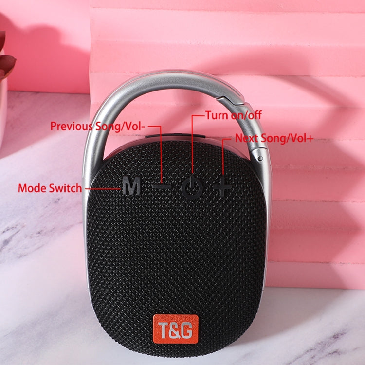 T&G TG321 TWS Portable Wireless Outdoor Mini Speaker with LED Light(Black) - Mini Speaker by T&G | Online Shopping South Africa | PMC TechLife | Buy Now Pay Later Mobicred