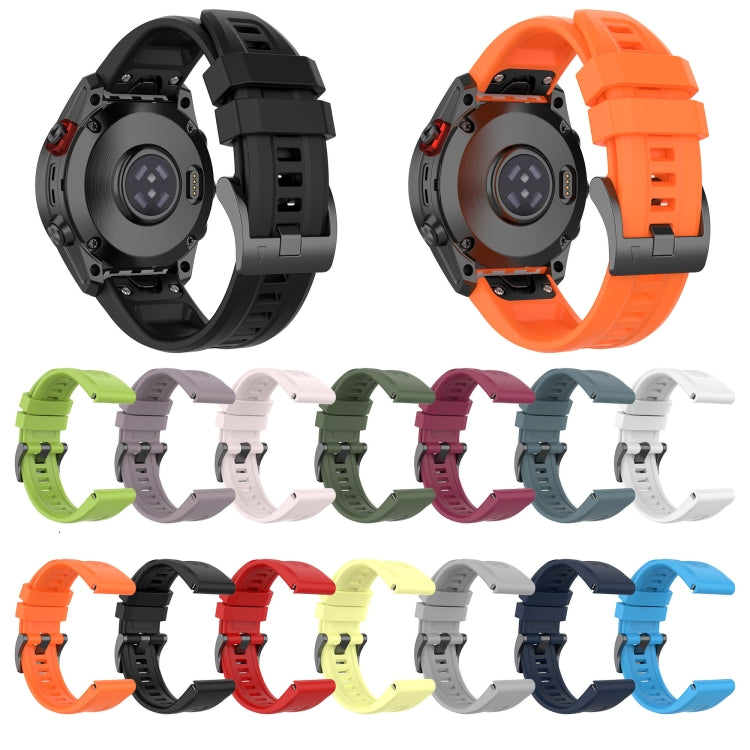 Compatible with Garmin EPIX Gen2 22mm Silicone Solid Color Watch Band(Dark Green) - Watch Bands by PMC TechLife | Online Shopping South Africa | PMC TechLife | Buy Now Pay Later Mobicred