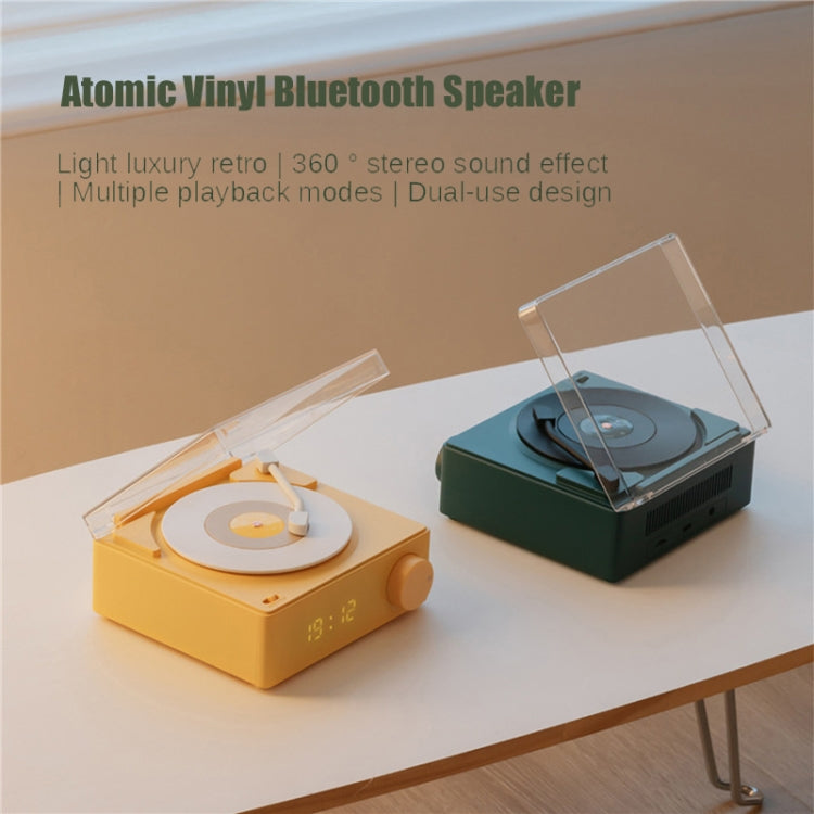 Duosi X11 Vinyl Atomic Retro Bluetooth Speaker Desktop Creative Alarm Clock(Pink) - free shipping - PMC TechLife - Order now!