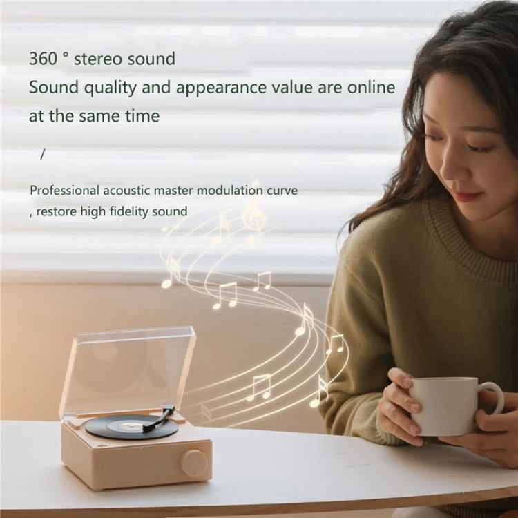 Duosi X11 Vinyl Atomic Retro Bluetooth Speaker Desktop Creative Alarm Clock(Yellow) - free shipping - PMC TechLife - Order now!