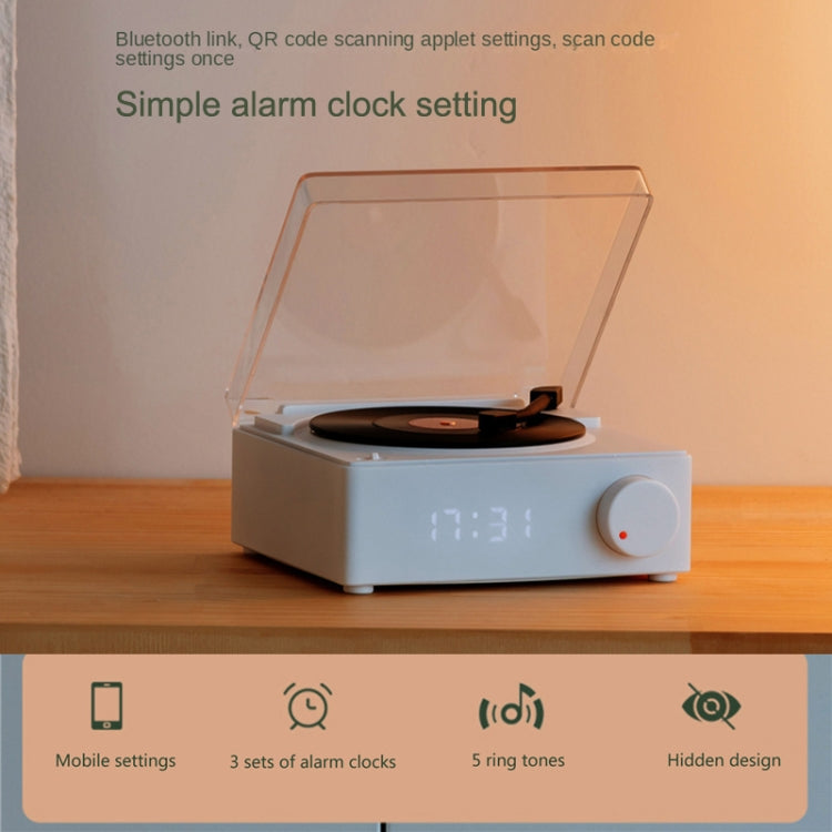 Duosi X11 Vinyl Atomic Retro Bluetooth Speaker Desktop Creative Alarm Clock(Pink) - free shipping - PMC TechLife - Order now!