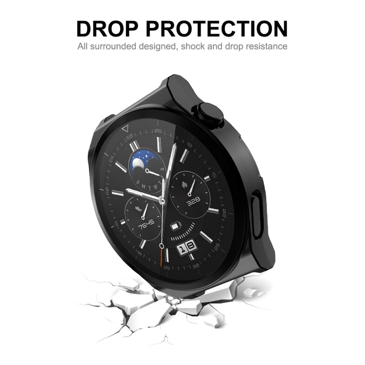 For Huawei Watch GT 3 Pro 46mm ENKAY Full Coverage Electroplated Soft TPU Case with Screen Protection(Grey) - free shipping - PMC TechLife - Order now!
