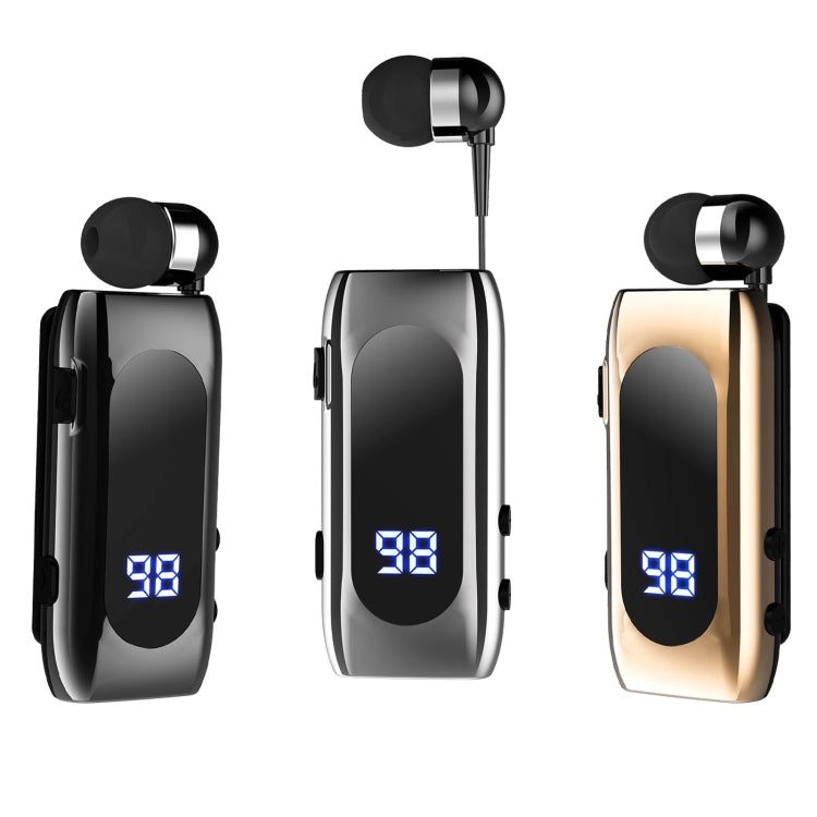 K55 Retractable Cable BT5.2 Smart In-ear Single Sports Earphone(Gray) - Sport Earphone by PMC TechLife | Online Shopping South Africa | PMC TechLife