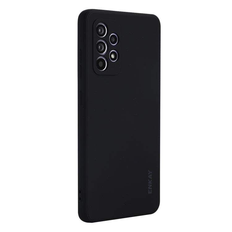 For Samsung Galaxy A52 5G ENKAY Liquid Silicone Soft Shockproof Phone Case(Black) - Galaxy Phone Cases by ENKAY | Online Shopping South Africa | PMC TechLife | Buy Now Pay Later Mobicred