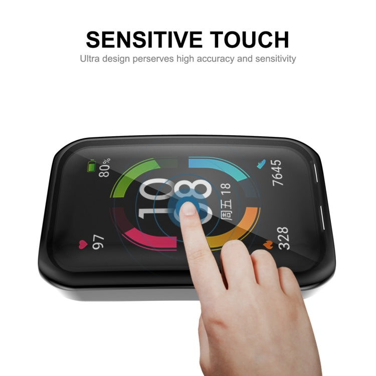For Huawei Band 7/6 / Honor Band 6 ENKAY Hat-Prince Full Coverage Electroplated Soft TPU Case with Screen Protection(Black) - Watch Cases by ENKAY | Online Shopping South Africa | PMC TechLife | Buy Now Pay Later Mobicred