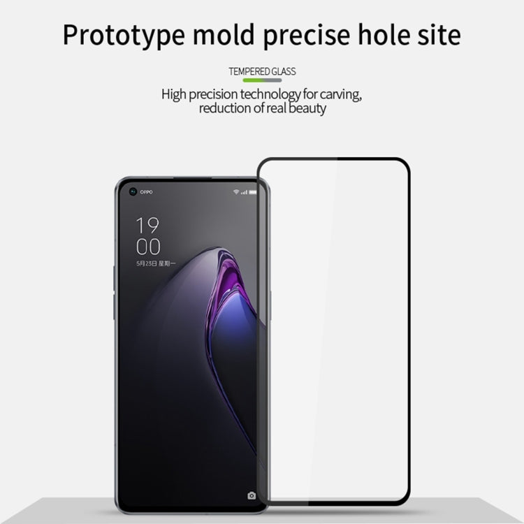 For OPPO Reno8 Pro PINWUYO 9H 2.5D Full Screen Tempered Glass Film(Black) - OPPO Tempered Glass by PINWUYO | Online Shopping South Africa | PMC TechLife | Buy Now Pay Later Mobicred