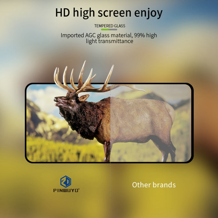 For OPPO Reno8 Pro PINWUYO 9H 2.5D Full Screen Tempered Glass Film(Black) - OPPO Tempered Glass by PINWUYO | Online Shopping South Africa | PMC TechLife | Buy Now Pay Later Mobicred
