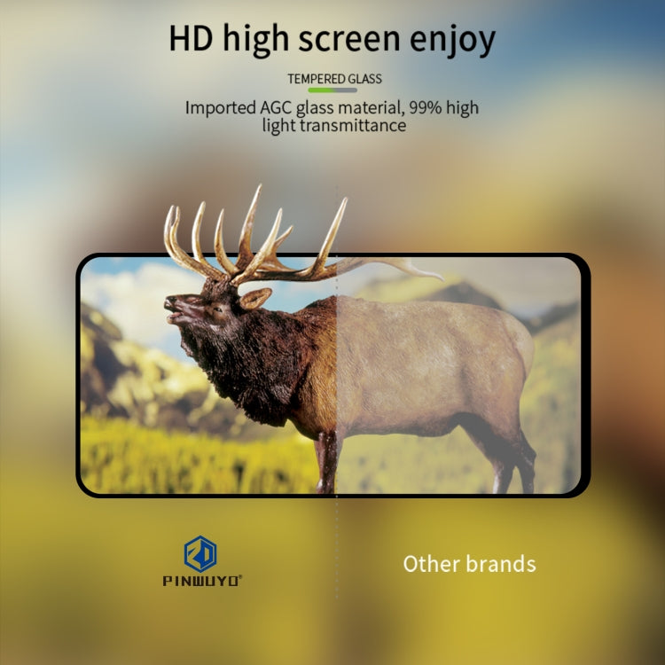 For OPPO Reno8 PINWUYO 9H 2.5D Full Screen Tempered Glass Film(Black) - OPPO Tempered Glass by PINWUYO | Online Shopping South Africa | PMC TechLife | Buy Now Pay Later Mobicred