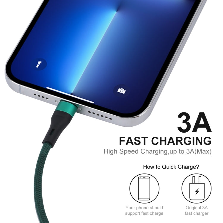 ENKAY ENK-CB118 1m USB 3.0 to 8 Pin 3A Fast Charging Sync Data Cable(Green) - Normal Style Cable by ENKAY | Online Shopping South Africa | PMC TechLife | Buy Now Pay Later Mobicred
