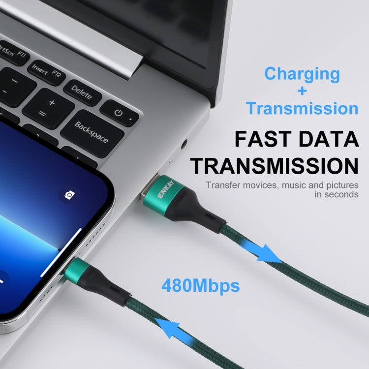 ENKAY ENK-CB118 1m USB 3.0 to 8 Pin 3A Fast Charging Sync Data Cable(Black) - Normal Style Cable by ENKAY | Online Shopping South Africa | PMC TechLife