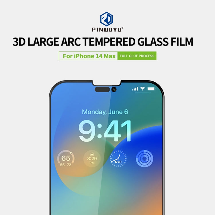 For iPhone 14 Plus PINWUYO 9H 3D Curved Full Explosion-proof Tempered Glass Film - iPhone 14 Plus Tempered Glass by PINWUYO | Online Shopping South Africa | PMC TechLife | Buy Now Pay Later Mobicred