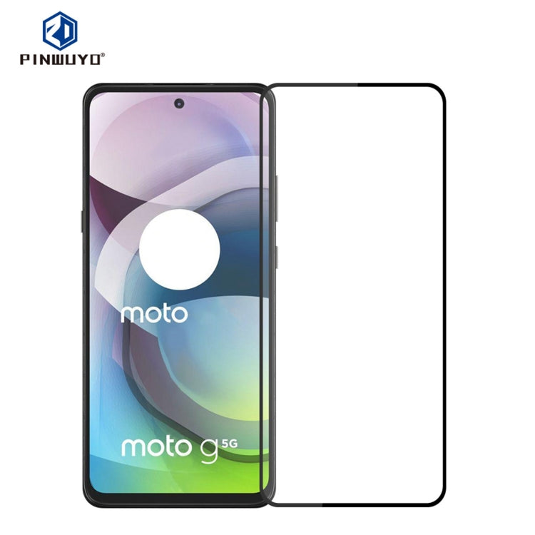 For Motorola Moto E32 PINWUYO 9H 2.5D Full Screen Tempered Glass Film(Black) - Motorola Tempered Glass by PINWUYO | Online Shopping South Africa | PMC TechLife | Buy Now Pay Later Mobicred