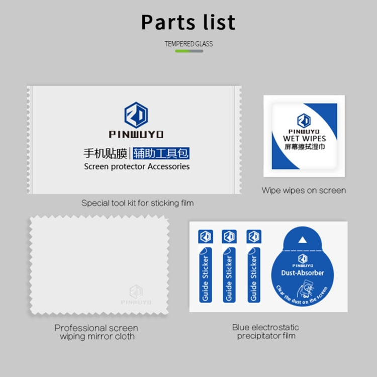 For Motorola Moto E32 PINWUYO 9H 2.5D Full Screen Tempered Glass Film(Black) - Motorola Tempered Glass by PINWUYO | Online Shopping South Africa | PMC TechLife | Buy Now Pay Later Mobicred