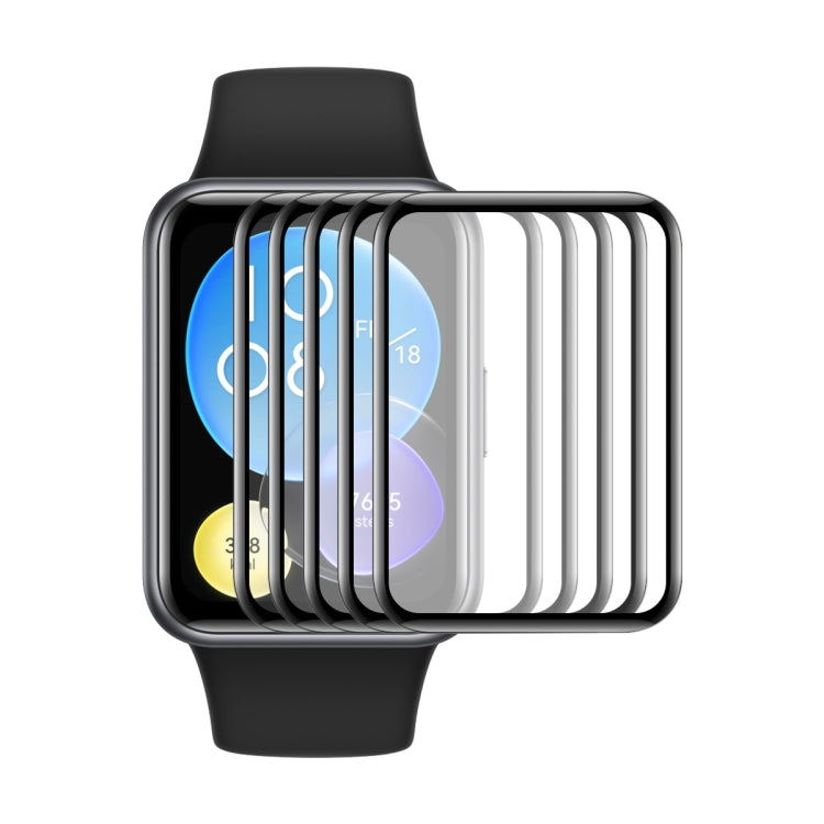 5 PCS For Huawei Watch Fit 2 ENKAY Hat-Prince 3D Full Coverage Soft PC Edge + PMMA HD Screen Protector Film - Screen Protector by ENKAY | Online Shopping South Africa | PMC TechLife | Buy Now Pay Later Mobicred