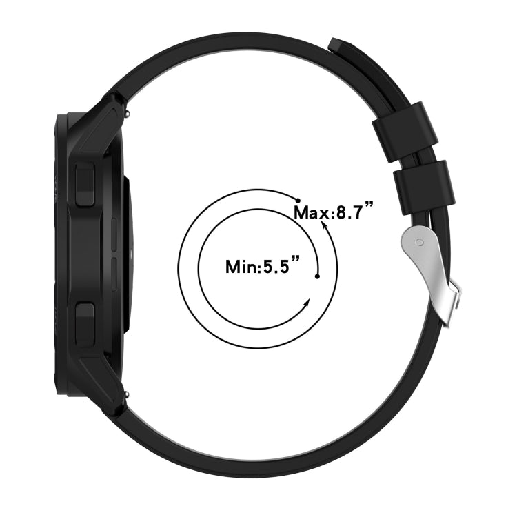 For Huami Amazfit GTS 3 20mm Protruding Head Silicone Strap Silver Buckle(Gray) - Watch Bands by PMC TechLife | Online Shopping South Africa | PMC TechLife | Buy Now Pay Later Mobicred