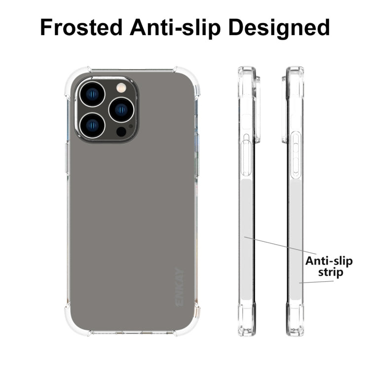 For iPhone 14 Pro ENKAY Clear TPU Shockproof Phone Case - iPhone 14 Pro Cases by ENKAY | Online Shopping South Africa | PMC TechLife | Buy Now Pay Later Mobicred