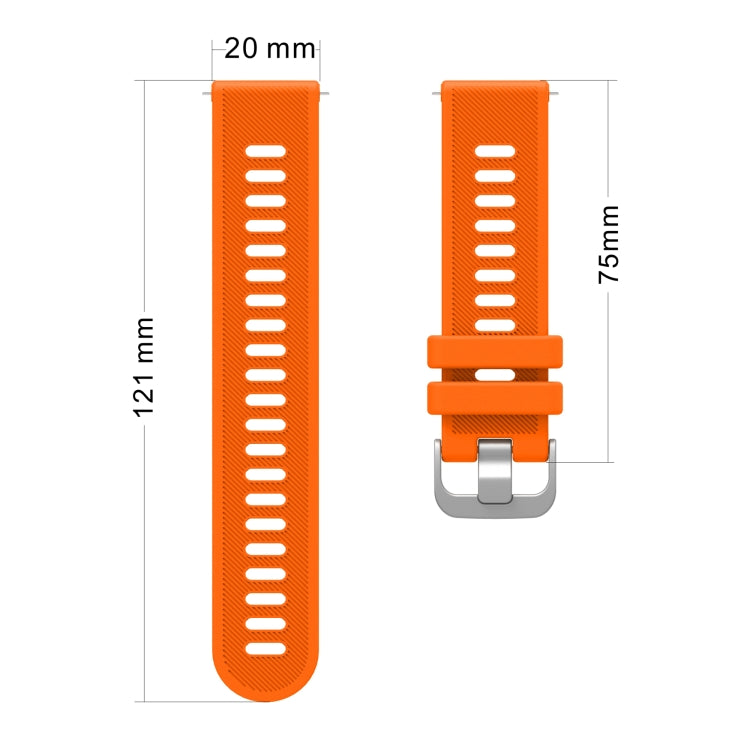 Compatible with Garmin Approach S40 20mm Silicone Twill Watch Band(White) - Watch Bands by PMC TechLife | Online Shopping South Africa | PMC TechLife | Buy Now Pay Later Mobicred