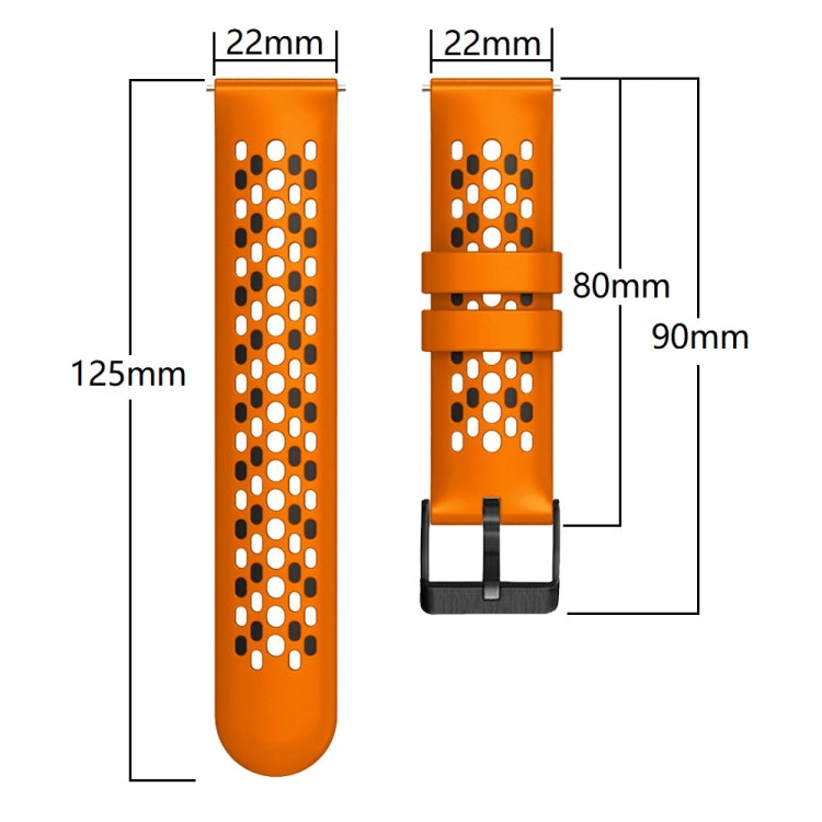 For Amazfit Pace 22mm Two-Color Breathable Silicone Watch Band(Black+Red) - Watch Bands by PMC TechLife | Online Shopping South Africa | PMC TechLife | Buy Now Pay Later Mobicred