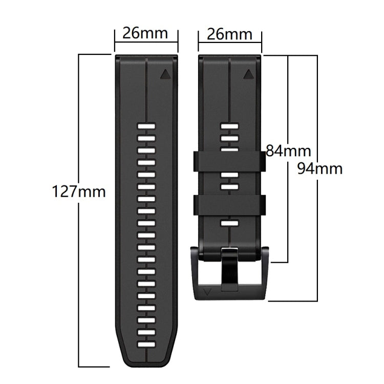 Compatible with Garmin Descent MK2 26mm Silicone Sports Two-Color Watch Band(Red+Black) - free shipping - PMC TechLife - Order now!