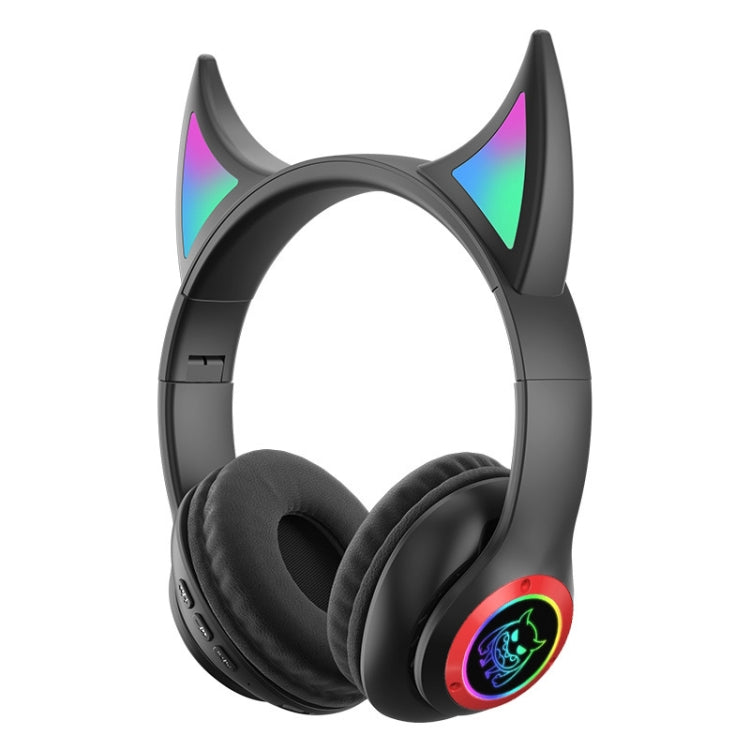 STN25 Devil Ear RGB Light Wireless Music Headset For Children with Mic(Black) - Headset & Headphone by PMC TechLife | Online Shopping South Africa | PMC TechLife