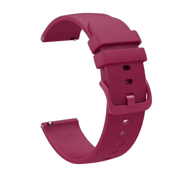 For Xiaomi Haylou GST LS09B 22mm Solid Color Soft Silicone Watch Band(Wine Red) - Watch Bands by PMC TechLife | Online Shopping South Africa | PMC TechLife | Buy Now Pay Later Mobicred