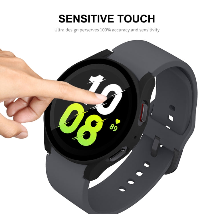 For Samsung Galaxy Watch5 40mm ENKAY Hat-Prince Full Coverage PC Frame + 9H Tempered Glass Case(Dark Blue) - Watch Cases by ENKAY | Online Shopping South Africa | PMC TechLife | Buy Now Pay Later Mobicred