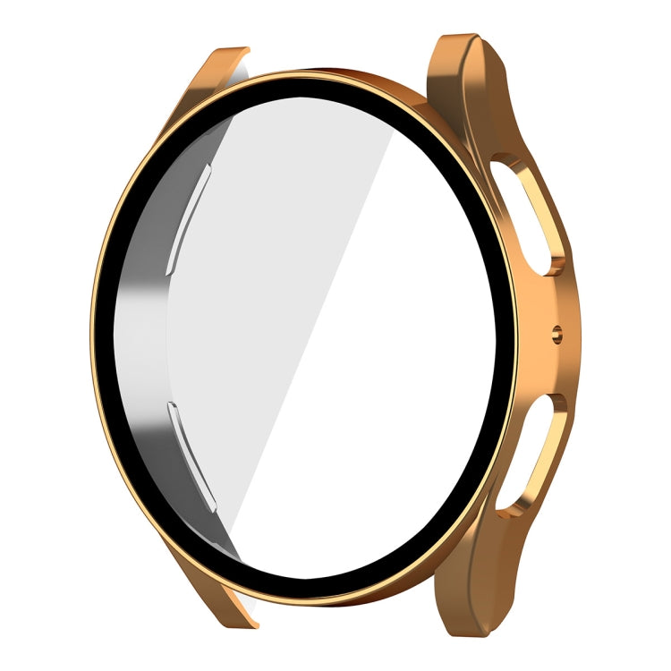For Samsung Galaxy Watch5 44mm ENKAY Hat-Prince Full Coverage PC Frame + 9H Tempered Glass Case(Rose Gold) - Watch Cases by ENKAY | Online Shopping South Africa | PMC TechLife | Buy Now Pay Later Mobicred