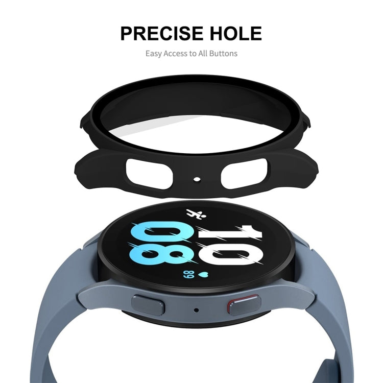 For Samsung Galaxy Watch5 44mm ENKAY Hat-Prince Full Coverage PC Frame + 9H Tempered Glass Case(Transparent) - free shipping - PMC TechLife - Order now!