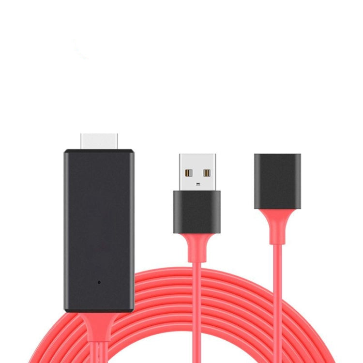 Dongle USB Male + USB Female to HDMI Male 1080P HDMI Cables Adapter - Adapter by PMC TechLife | Online Shopping South Africa | PMC TechLife