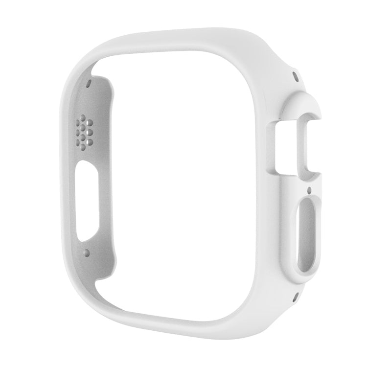 For Apple Watch Ultra / Ultra 2 49mm ENKAY 2 in 1 PC Case + Full Coverage 9H Tempered Glass Film(White) - Watch Cases by ENKAY | Online Shopping South Africa | PMC TechLife | Buy Now Pay Later Mobicred