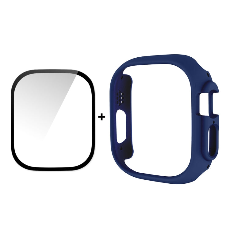 For Apple Watch Ultra / Ultra 2 49mm ENKAY 2 in 1 PC Case + Full Coverage 9H Tempered Glass Film(Dark Blue) - free shipping - PMC TechLife - Order now!