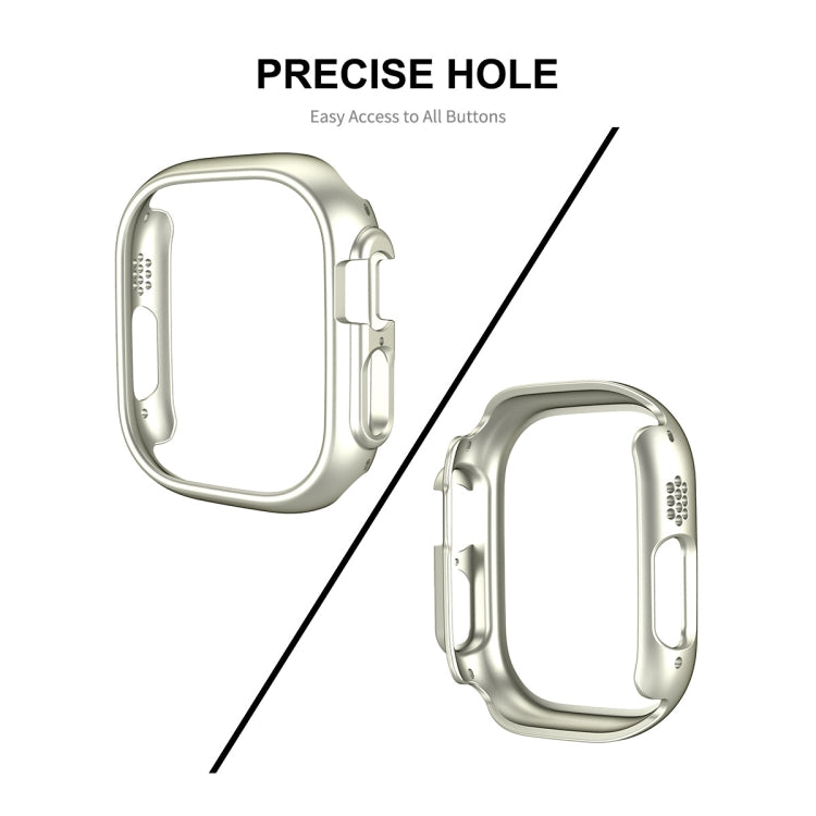 For Apple Watch Ultra / Ultra 2 49mm ENKAY 2 in 1 PC Case + Full Coverage 9H Tempered Glass Film(White) - Watch Cases by ENKAY | Online Shopping South Africa | PMC TechLife | Buy Now Pay Later Mobicred