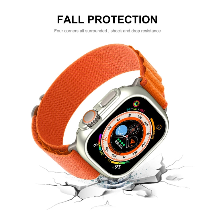 For Apple Watch Ultra / Ultra 2 49mm ENKAY 2 in 1 PC Case + Full Coverage 9H Tempered Glass Film(Orange) - free shipping - PMC TechLife - Order now!