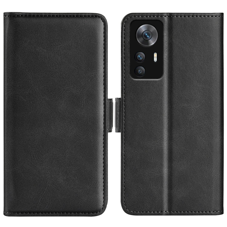 For Xiaomi 12T / 12T Pro / Redmi K50 Ultra Dual-side Magnetic Buckle Leather Phone Case(Black) - free shipping - PMC TechLife - Order now!