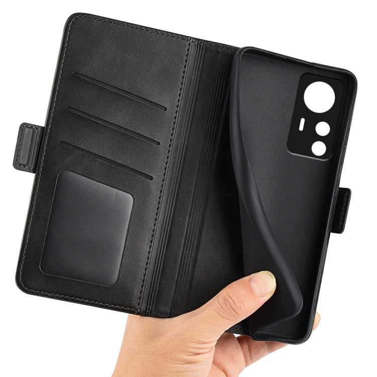 For Xiaomi 12T / 12T Pro / Redmi K50 Ultra Dual-side Magnetic Buckle Leather Phone Case(Black) - free shipping - PMC TechLife - Order now!