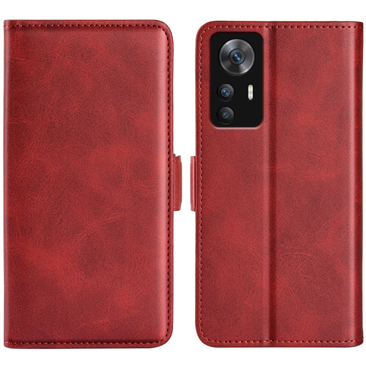 For Xiaomi 12T / 12T Pro / Redmi K50 Ultra Dual-side Magnetic Buckle Leather Phone Case(Red) - free shipping - PMC TechLife - Order now!
