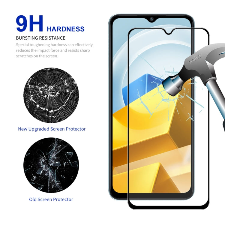 For Xiaomi Poco M5 10pcs ENKAY Full Glue 0.26mm 9H 2.5D Tempered Glass Full Film - free shipping - PMC TechLife - Order now!