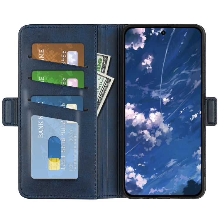 For Motorola Moto G32 Dual-side Magnetic Buckle Leather Phone Case(Dark Blue) - free shipping - PMC TechLife - Order now!