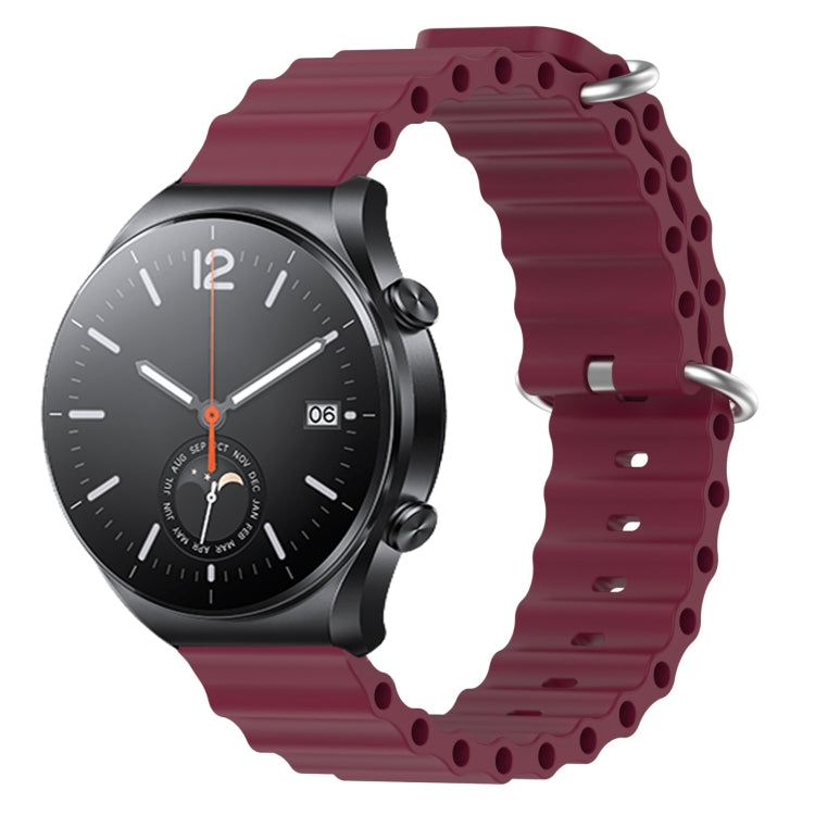 For Xiaomi MI Watch S1 22mm Ocean Style Silicone Solid Color Watch Band(Wine Red) - free shipping - PMC TechLife - Order now!