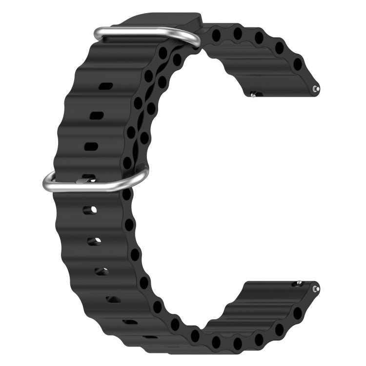 For Xiaomi MI Watch Color 2 22mm Ocean Style Silicone Solid Color Watch Band(Black) - free shipping - PMC TechLife - Order now!