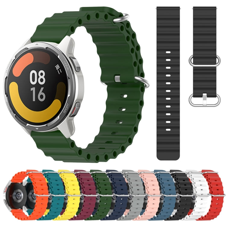 For Xiaomi MI Watch Color 2 22mm Ocean Style Silicone Solid Color Watch Band(Black) - free shipping - PMC TechLife - Order now!
