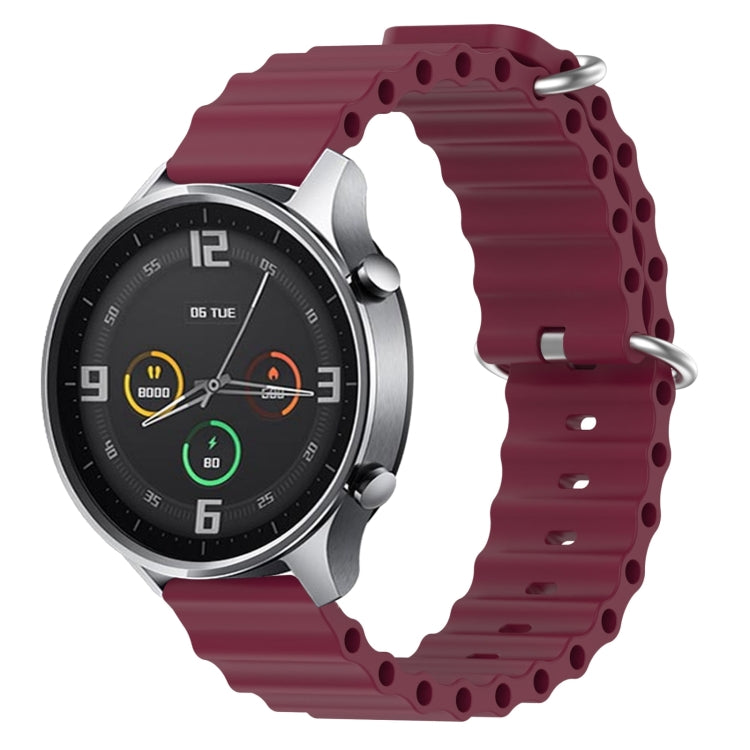 For Xiaomi MI Watch Color 22mm Ocean Style Silicone Solid Color Watch Band(Wine Red) - free shipping - PMC TechLife - Order now!