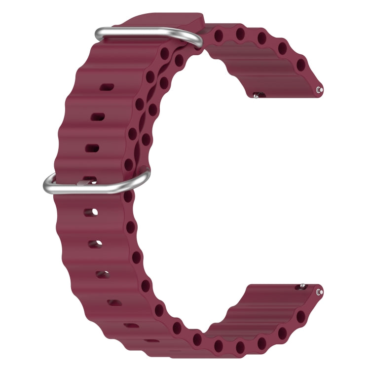For Xiaomi MI Watch Color 22mm Ocean Style Silicone Solid Color Watch Band(Wine Red) - free shipping - PMC TechLife - Order now!